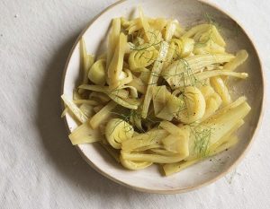 fennel leek braised