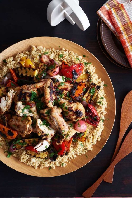 Barbecued Chicken & Veges with Beans & Couscous - Cuisine ...