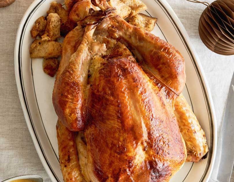 Roast Turkey with Garlic Sourdough Stuffing