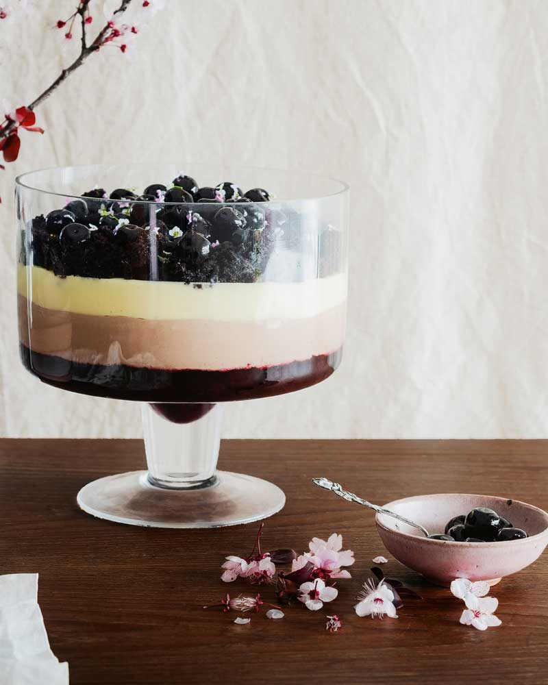 Vegan Trifle Cups with Vanilla Cake and Coconut Cream | Aegean Delight