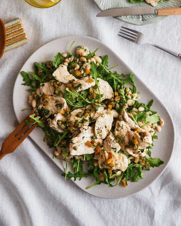 GRILLED CHICKEN SALAD WITH WHITE BEANS & PRESERVED LEMON & ANCHOVY ...