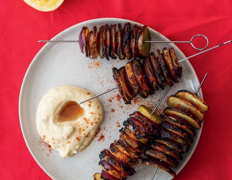 SMOKY POTATOES & ONIONS WITH SHERRY VINEGAR MAYO