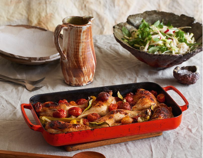 CHICKEN TRAY BAKE WITH TOMATOES & SOUTHEAST-ASIAN FLAVOURS